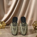 Black Zardozi Embroidered Mules | Handcrafted Festive Slip-Ons