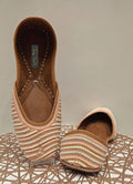 Women’s Pastel Beaded Jutti | Handcrafted Ethnic Flats